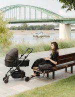 Elodie Mondo dječija kolica – Black + Elodie Mondo košara za novorođenče – Black - Image 3