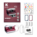 Kidywolf K-PRINT dječiji instant fotoaparat s termo printerom – Burgundy