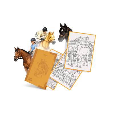 Kidywolf KIDYDRAW PAD dodatni set ilustracija – Konji