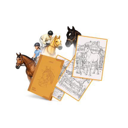 Kidywolf KIDYDRAW PAD dodatni set ilustracija – Konji