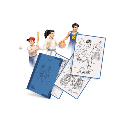 Kidywolf KIDYDRAW PAD dodatni set ilustracija – Sport