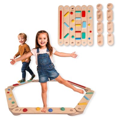 Family Nation Montessori drvena senzorna staza za ravnotežu – 14 dijelova