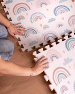 Family Nation Montessori puzzle podloga Rainbow – 175 × 117 cm – 6 dijelova