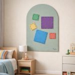Family Nation MagneKids™ magnetna zidna tabla Luk 95 × 60 cm – Sage Green
