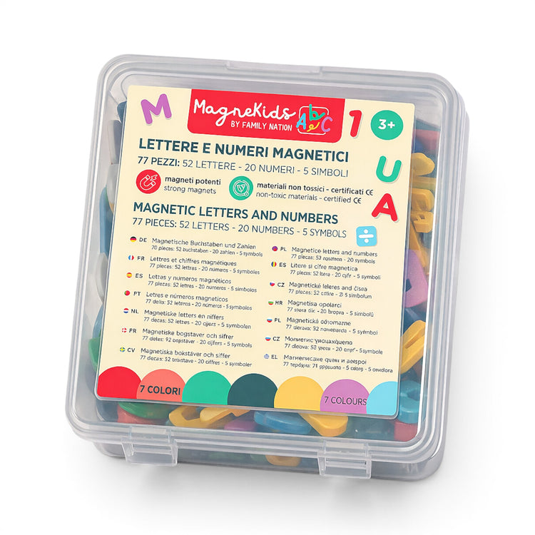 family nation magnekids™ magnetna slova i brojevi pastel – 77 dijelova Family Nation MagneKids™ magnetna slova i brojevi Pastel – 77 dijelova