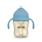 Neno Bebesito Blue – bočica sa slamkom i ručkama 240 ml (6m+) - Image 4