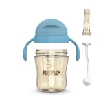 Neno Bebesito Blue – bočica sa slamkom i ručkama 240 ml (6m+) - Image 6
