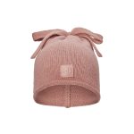 Elodie Plišana pletena kapa Furry Knit Beanie, Rosy Bow - 0-6m