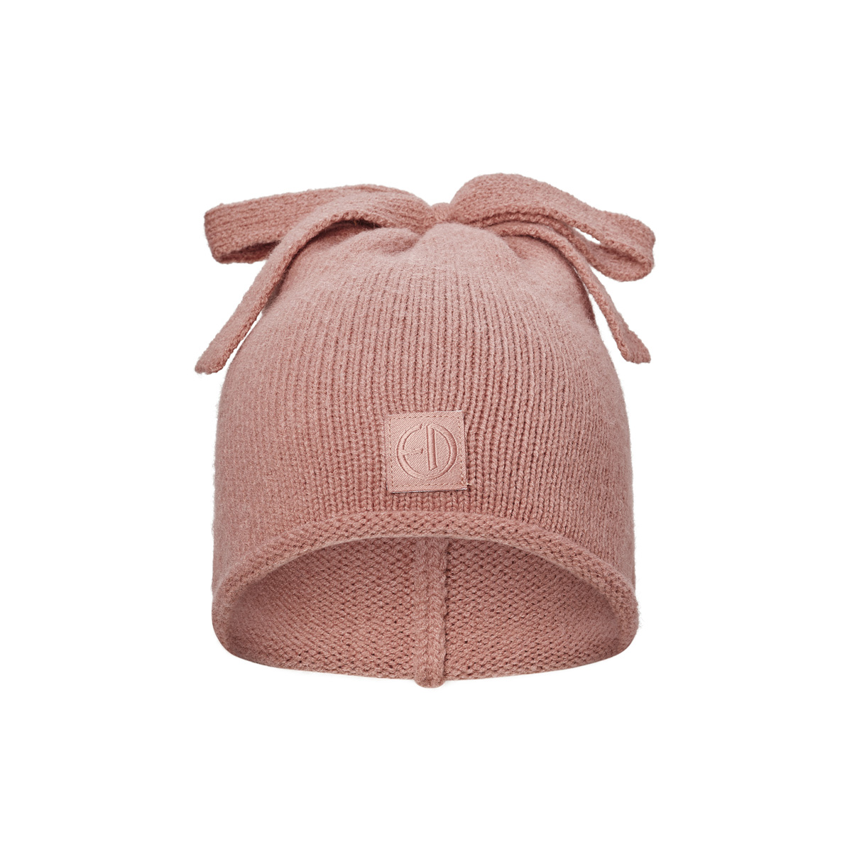 elodie plišana pletena kapa furry knit beanie, rosy bow 0 6m Elodie Plišana pletena kapa Furry Knit Beanie, Rosy Bow - 0-6m - Image 1