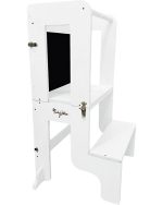 Family Nation Montessori toranj 3u1 White – magnetna tabla + sto i stolica - Image 10