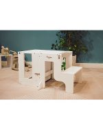 Family Nation Montessori toranj 3u1 White – magnetna tabla + sto i stolica - Image 6