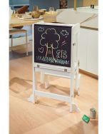Family Nation Montessori toranj 3u1 White – magnetna tabla + sto i stolica - Image 5