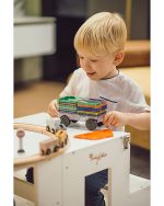 Family Nation Montessori toranj 3u1 White – magnetna tabla + sto i stolica - Image 3